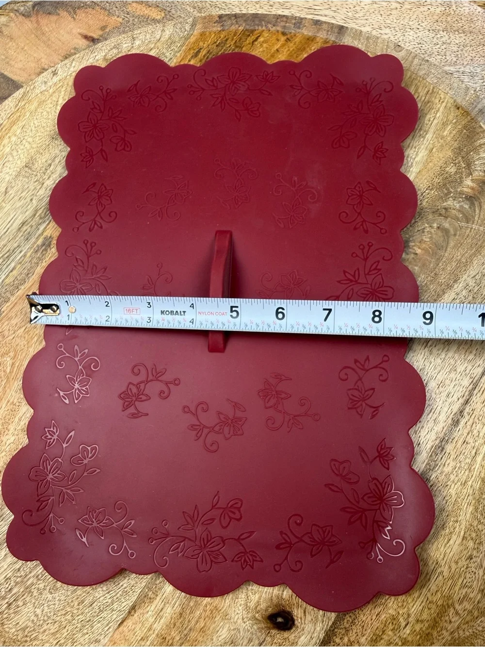 Vintage Casserole Baking Dish Covers Set of 2 Red Floral Kitchen Covers